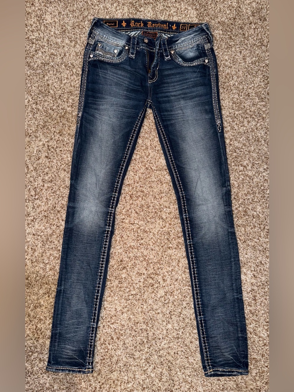 Rock Revival Dark Blue skinny Jeans - Picture 3 of 4